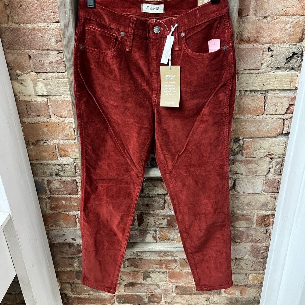 Madewell Women's Rich Red Ankle Jeans